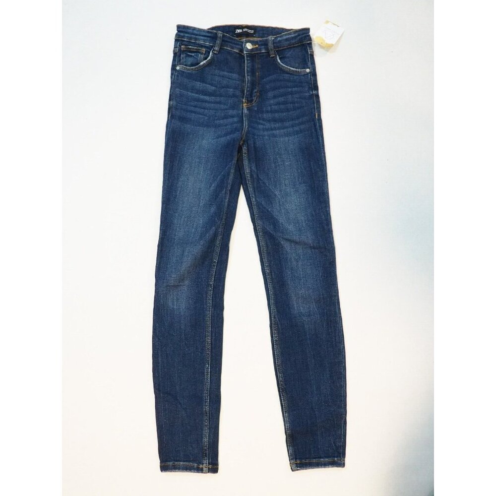 Zara Medium Wash High Waist Denim Skinny Blue Jeans, Size 4 (US)
